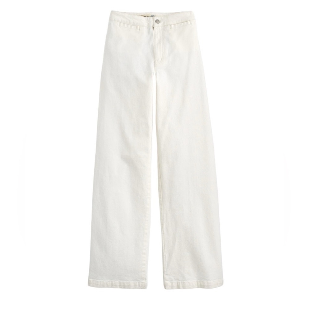 Madewell The Curvy Emmett Wide-Leg Jean in Tile White: Welt Pocket Edition